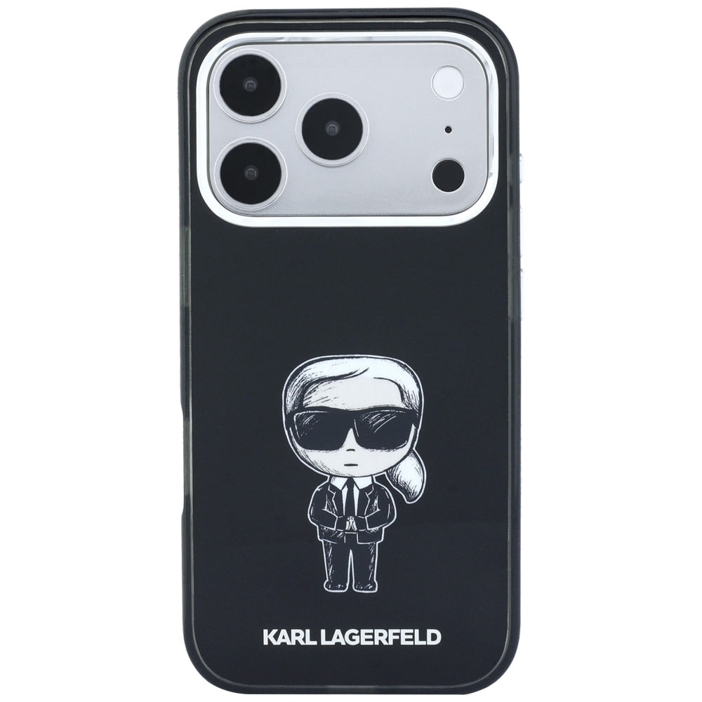 MagSafe Case for Apple iPhone 18 Pro / 17 Pro, Karl Lagerfeld, HC IML Ikonik Sketch Print, Black