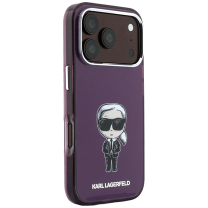 MagSafe tok Apple iPhone 18 Pro / 17 Pro készülékhez, Karl Lagerfeld, HC IML Ikonik Sketch Print, bordó