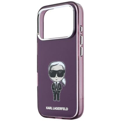 MagSafe tok Apple iPhone 18 Pro / 17 Pro készülékhez, Karl Lagerfeld, HC IML Ikonik Sketch Print, bordó