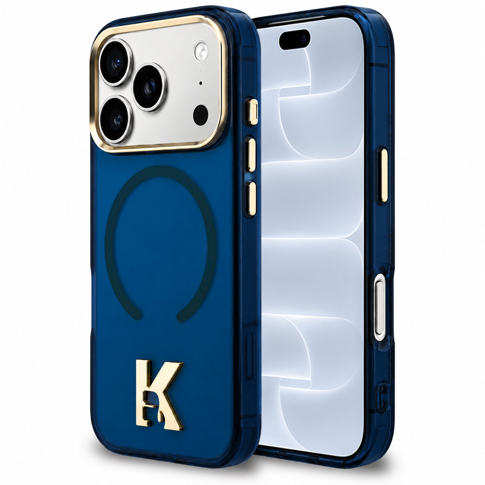MagSafe tok Apple iPhone 18 Pro / 17 Pro készülékhez, Karl Lagerfeld, IML Karl Head Logo, kék