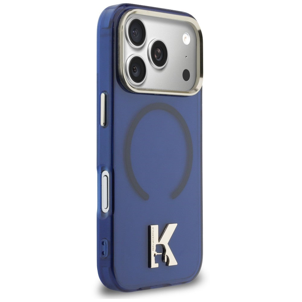 MagSafe tok Apple iPhone 18 Pro / 17 Pro készülékhez, Karl Lagerfeld, IML Karl Head Logo, kék
