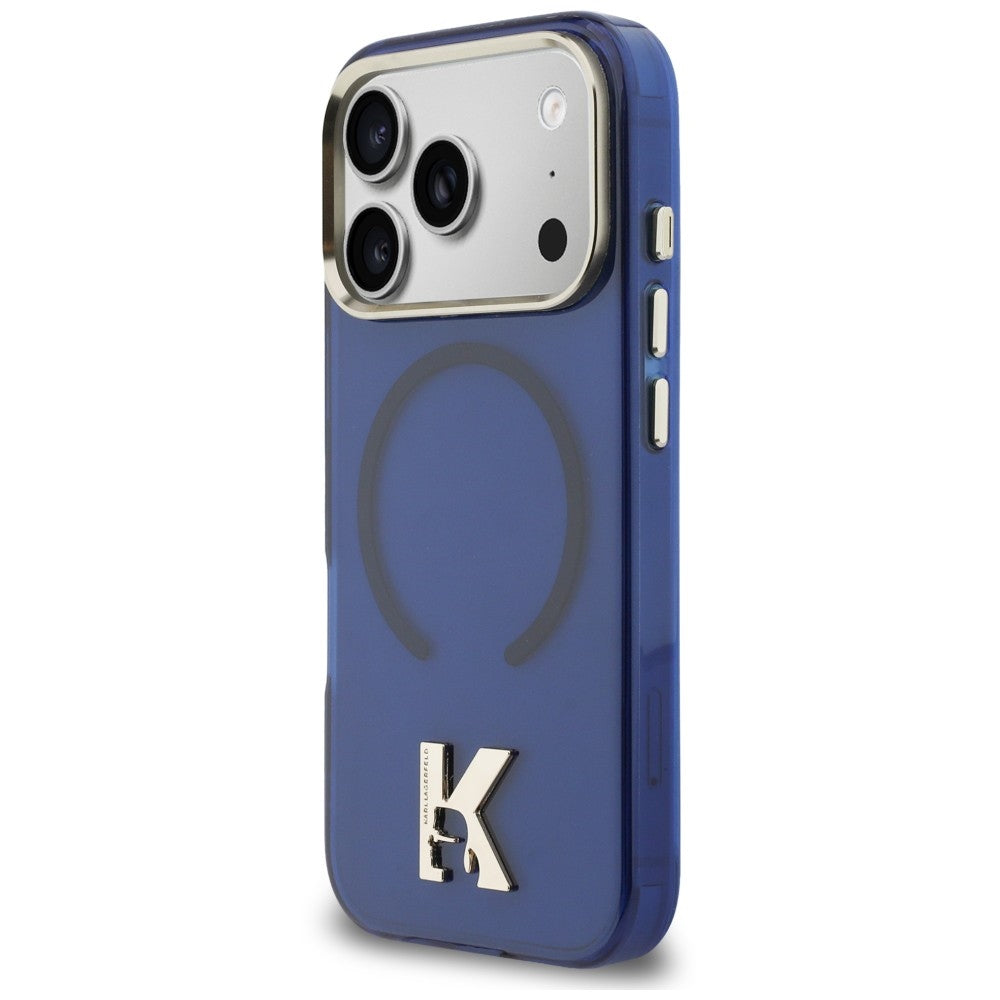 MagSafe tok Apple iPhone 18 Pro / 17 Pro készülékhez, Karl Lagerfeld, IML Karl Head Logo, kék