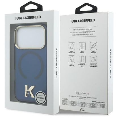 MagSafe tok Apple iPhone 18 Pro / 17 Pro készülékhez, Karl Lagerfeld, IML Karl Head Logo, kék