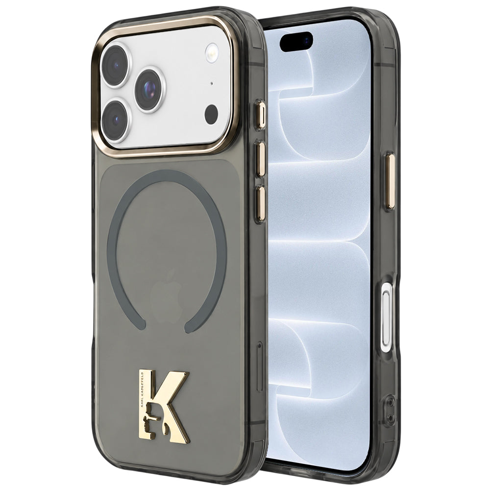 MagSafe tok Apple iPhone 18 Pro / 17 Pro készülékhez, Karl Lagerfeld, IML Karl Head Logo, fekete