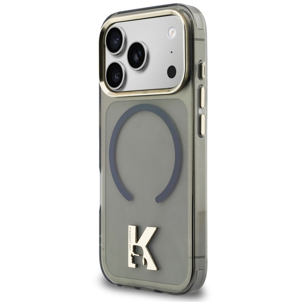 MagSafe tok Apple iPhone 18 Pro / 17 Pro készülékhez, Karl Lagerfeld, IML Karl Head Logo, fekete