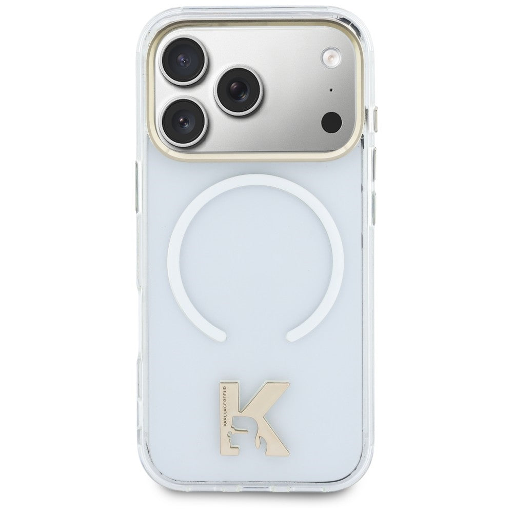 MagSafe tok Apple iPhone 18 Pro / 17 Pro készülékhez, Karl Lagerfeld, IML Karl Head Logo, átlátszó