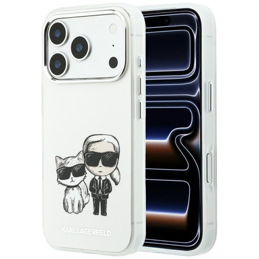 MagSafe tok Apple iPhone 18 Pro / 17 Pro készülékhez, Karl Lagerfeld, IML KC Bodies Sketch Print, Bézs