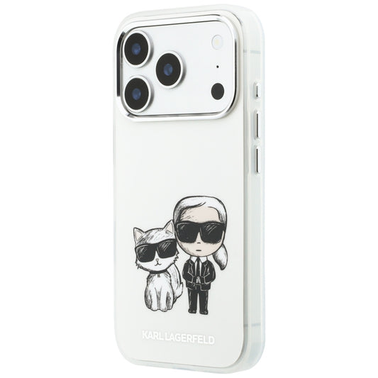 MagSafe tok Apple iPhone 18 Pro / 17 Pro készülékhez, Karl Lagerfeld, IML KC Bodies Sketch Print, Bézs