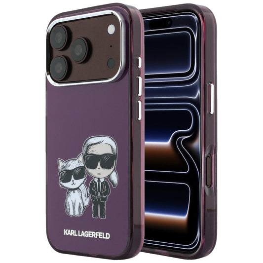 MagSafe tok Apple iPhone 18 Pro / 17 Pro készülékhez, Karl Lagerfeld, IML KC Bodies Sketch Print, Bordó