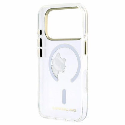 MagSafe tok Apple iPhone 18 Pro / 17 Pro számára, Karl Lagerfeld, IML Peekaboo nyomat és fém keret, átlátszó