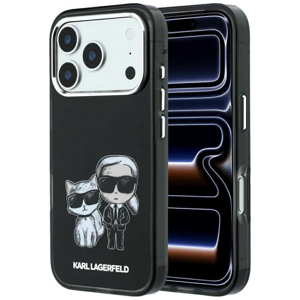 MagSafe tok Apple iPhone 18 Pro / 17 Pro-hoz, Karl Lagerfeld, KC Bodies Sketch, Fekete