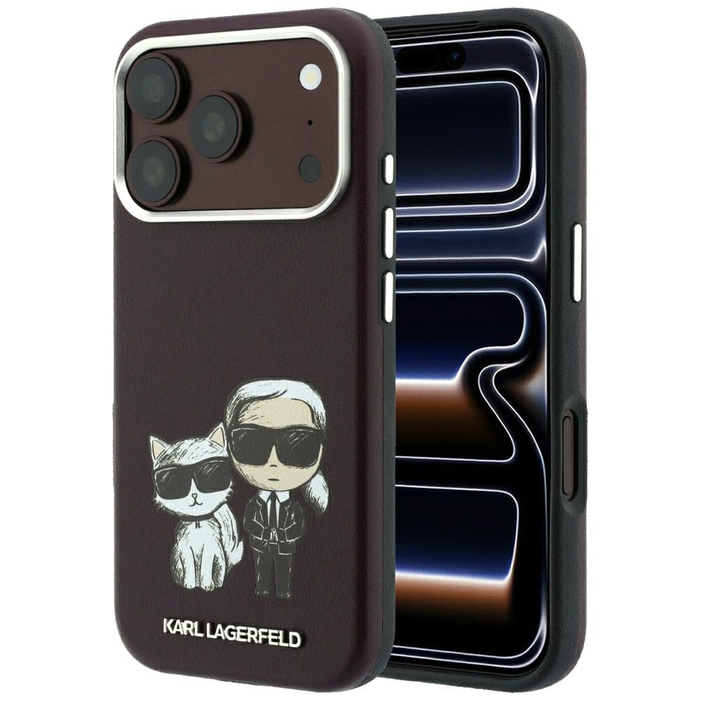 MagSafe tok Apple iPhone 18 Pro / 17 Pro-hoz, Karl Lagerfeld, KC Bodies Sketch, Bordó