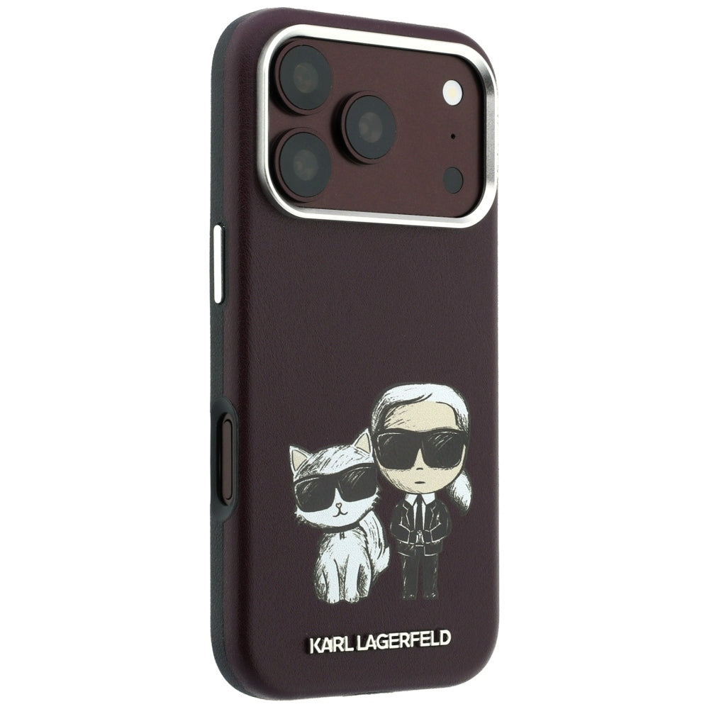 MagSafe tok Apple iPhone 18 Pro / 17 Pro-hoz, Karl Lagerfeld, KC Bodies Sketch, Bordó