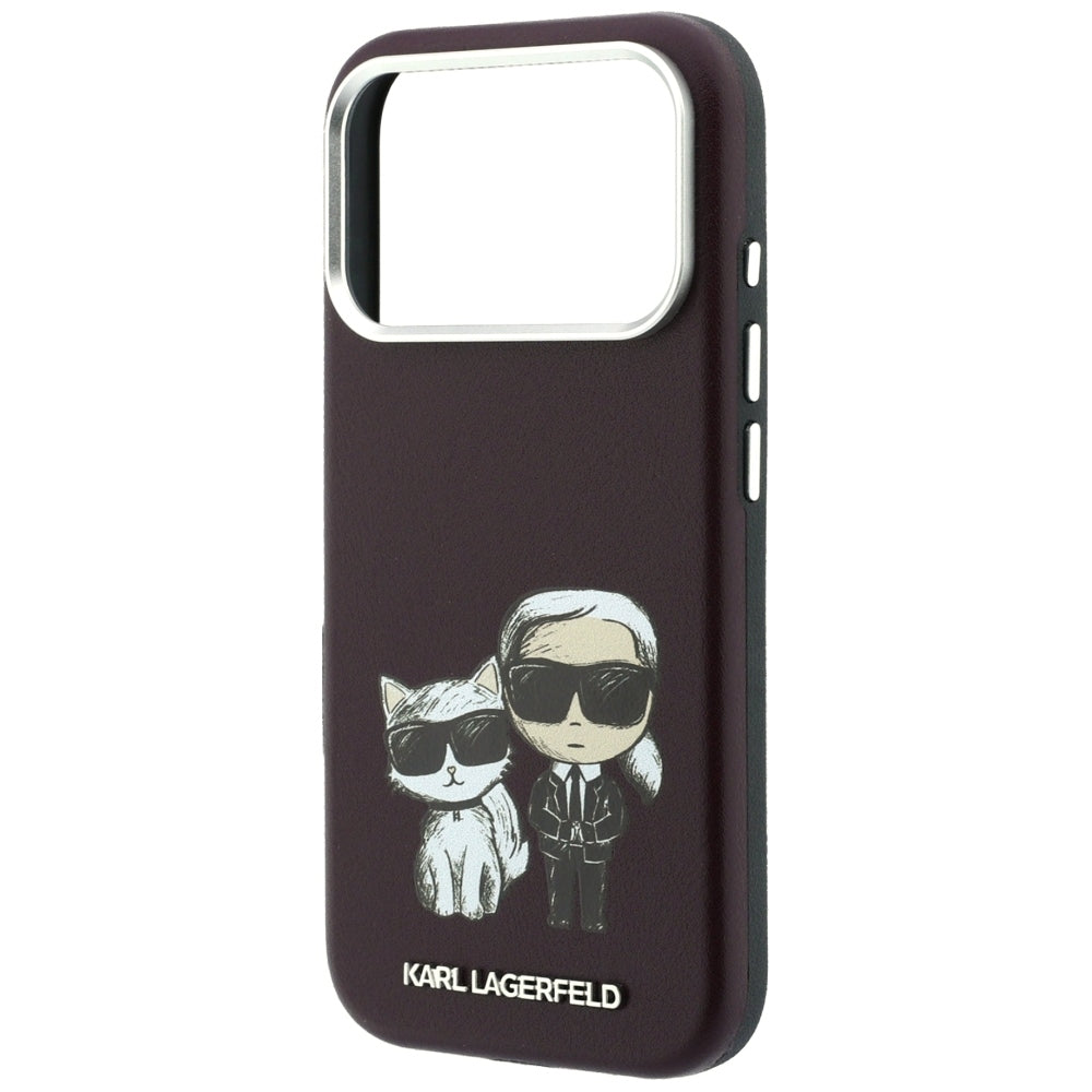 MagSafe tok Apple iPhone 18 Pro / 17 Pro-hoz, Karl Lagerfeld, KC Bodies Sketch, Bordó
