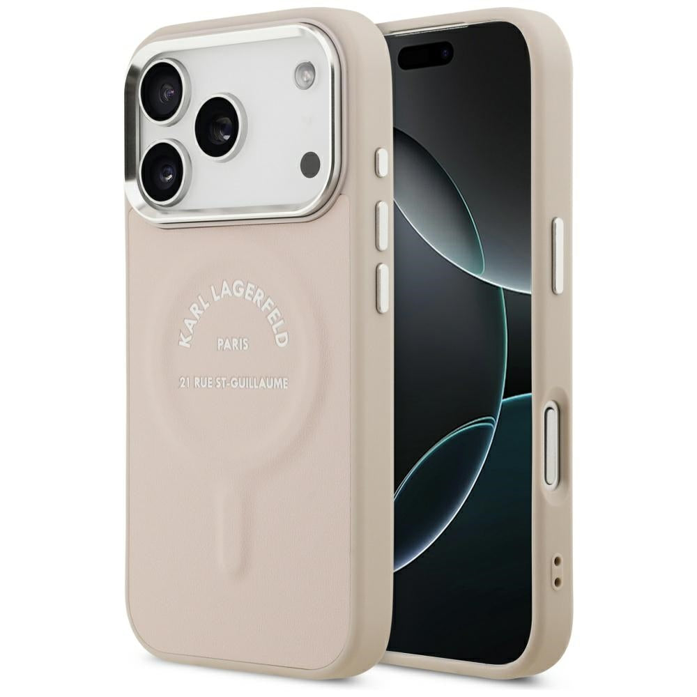 MagSafe tok Apple iPhone 18 Pro / 17 Pro készülékhez, Karl Lagerfeld, Ring Karl RSG logó, rózsaszín