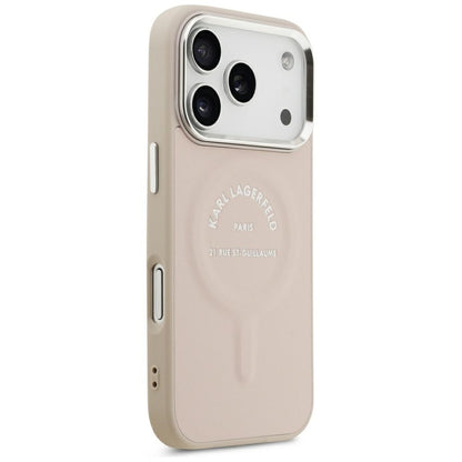 MagSafe tok Apple iPhone 18 Pro / 17 Pro készülékhez, Karl Lagerfeld, Ring Karl RSG logó, rózsaszín