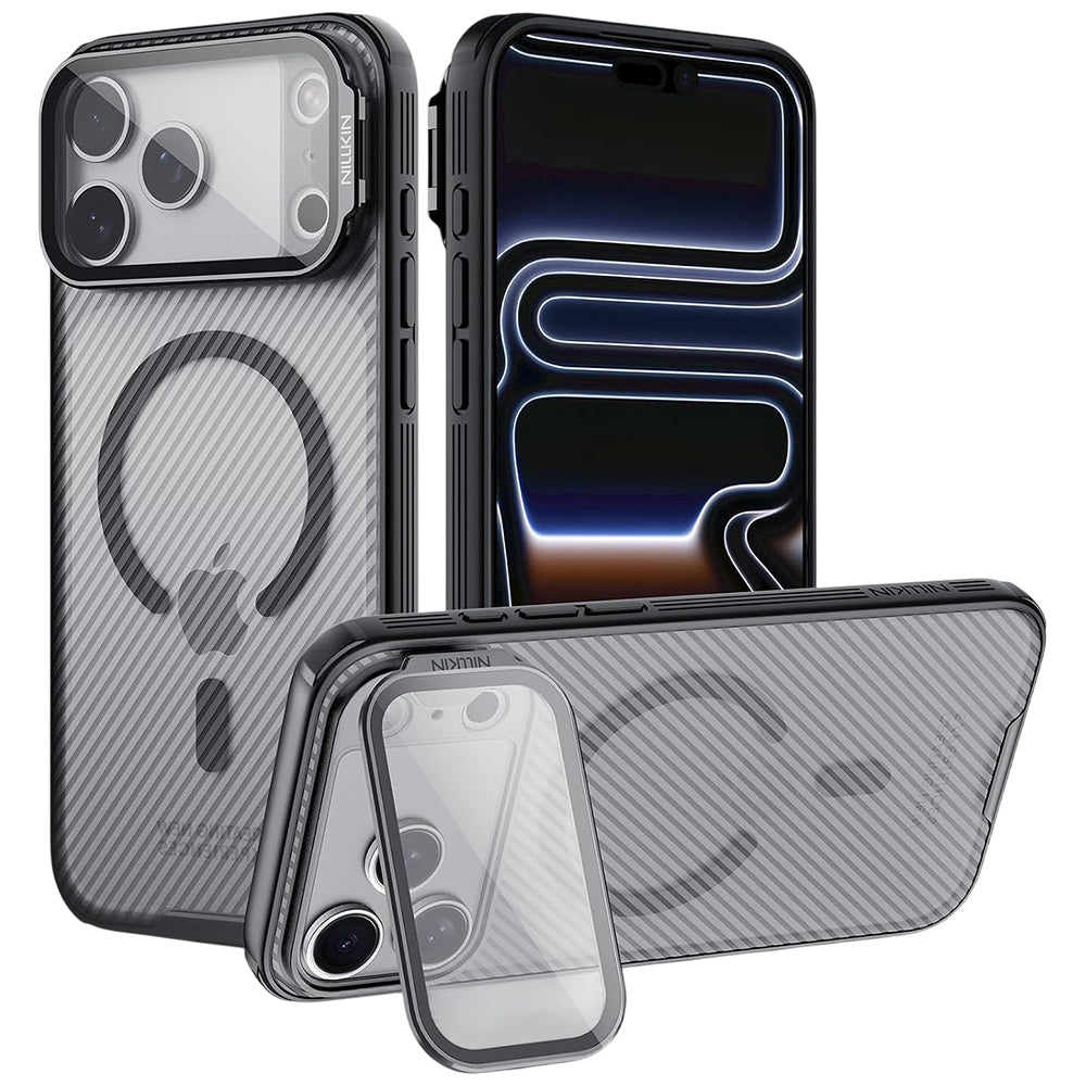 MagSafe tok Apple iPhone 18 Pro / 17 Pro készülékhez, Nillkin, CamShield Prop, Fekete Átlátszó