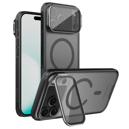MagSafe tok Apple iPhone 18 Pro / 17 Pro készülékhez, Nillkin, CamShield Prop, Fekete Átlátszó