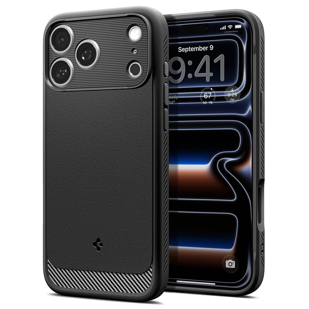 MagSafe tok Apple iPhone 18 Pro / 17 Pro-hoz, Spigen, Rugged Armor, Matt fekete ACS12147