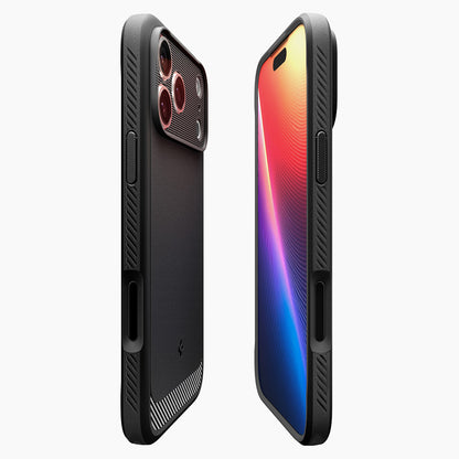 MagSafe tok Apple iPhone 18 Pro / 17 Pro-hoz, Spigen, Rugged Armor, Matt fekete ACS12147