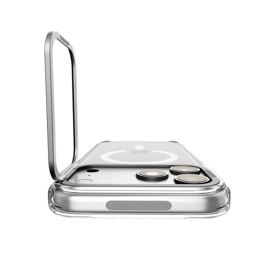 MagSafe tok Apple iPhone 18 Pro / 17 Pro-hoz, Spigen, Ultra Hybrid Optik S, Ezüst Átlátszó ACS11921