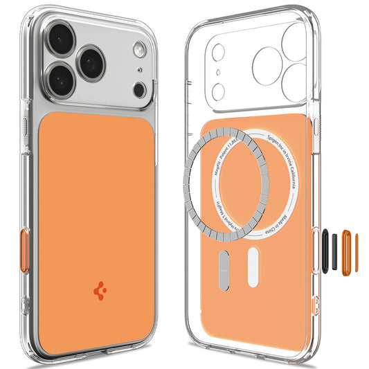 MagSafe tok Apple iPhone 18 Pro / 17 Pro-hoz, Spigen, Ultra Hybrid T, Narancssárga ACS12170
