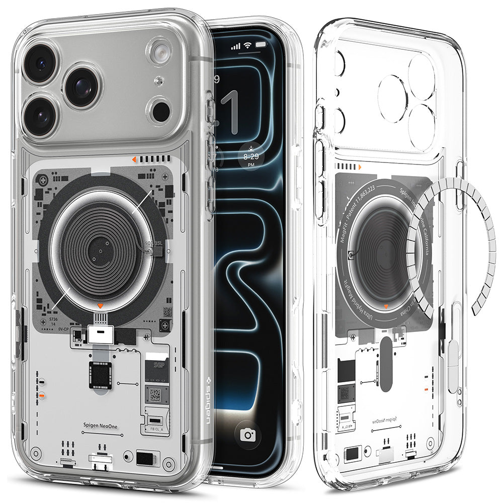 MagSafe tok Apple iPhone 18 Pro / 17 Pro-hoz, Spigen, Ultra Hybrid Neo One, Átlátszó ACS12166