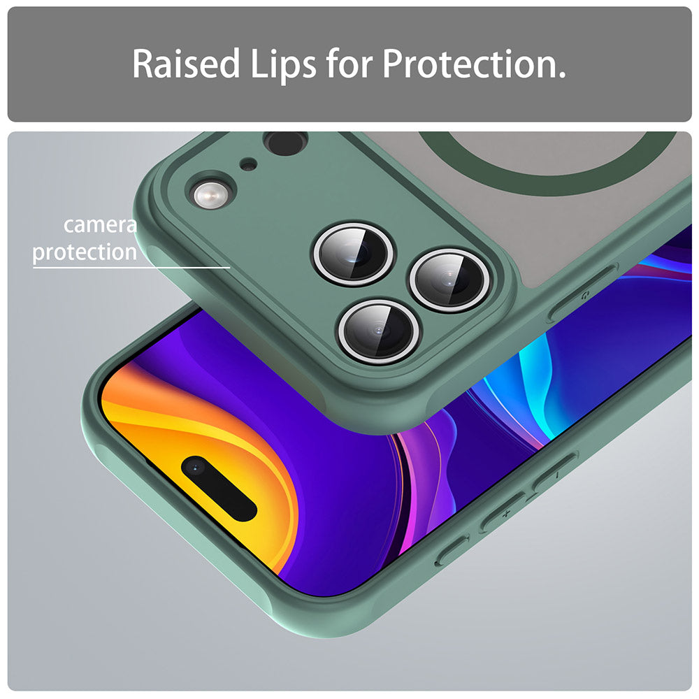 MagSafe tok Apple iPhone 18 Pro / 17 Pro-hoz, Techsuit, HaloFrost II, Zöld