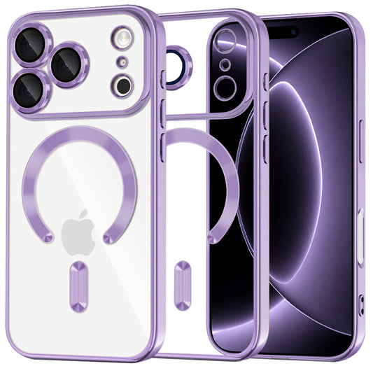MagSafe Case for Apple iPhone 18 Pro / 17 Pro, Techsuit, Luxury Crystal, Light Purple