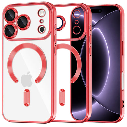 MagSafe tok Apple iPhone 18 Pro / 17 Pro-hoz, Techsuit, Luxury Crystal, Piros