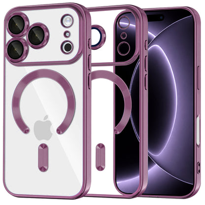 MagSafe tok Apple iPhone 18 Pro / 17 Pro-hoz, Techsuit, Luxury Crystal, Sötétbordó