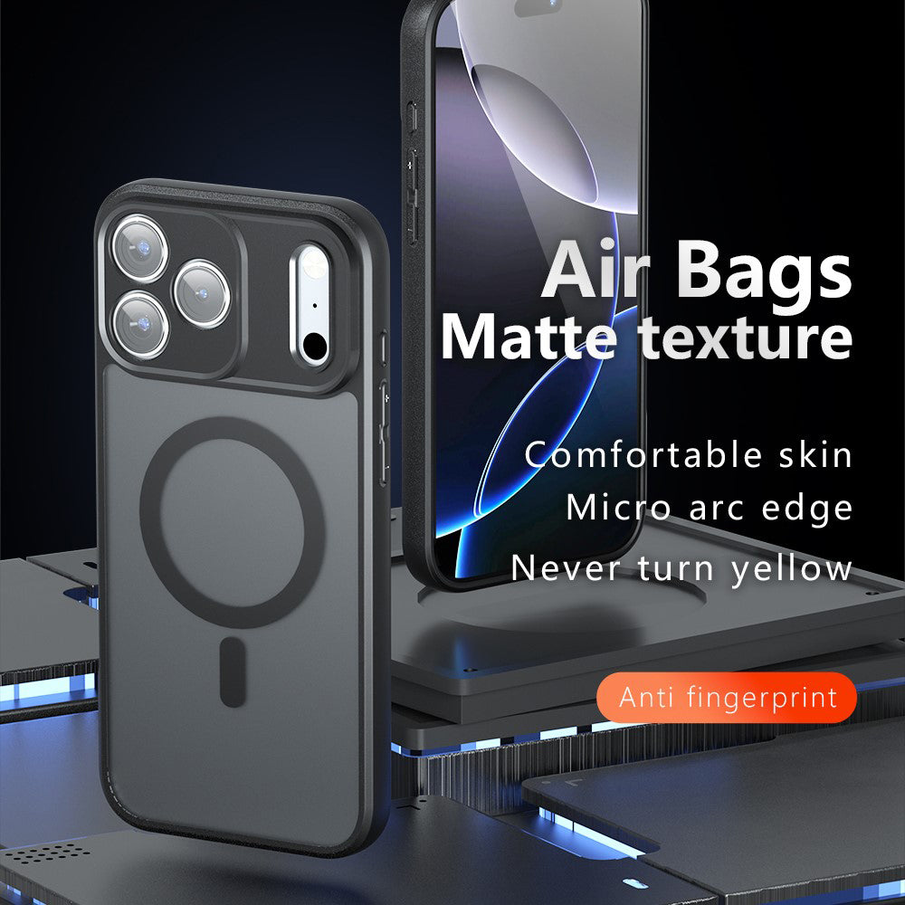 MagSafe tok Apple iPhone 18 Pro / 17 Pro-hoz, Techsuit, PureFrost, Fekete Szatén