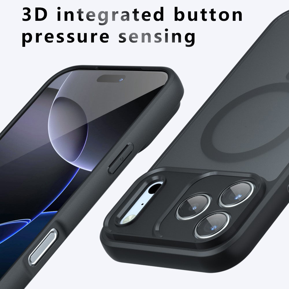 MagSafe tok Apple iPhone 18 Pro / 17 Pro-hoz, Techsuit, PureFrost, Fekete Szatén