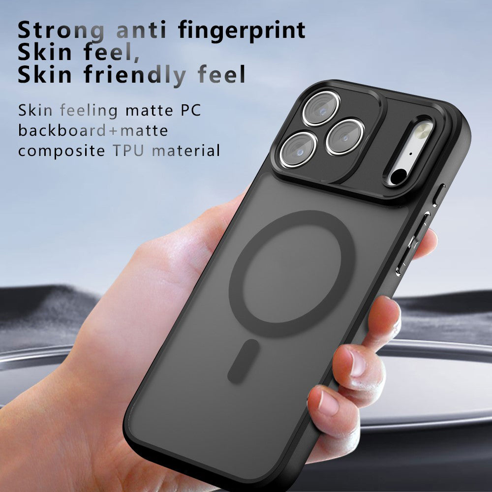 MagSafe tok Apple iPhone 18 Pro / 17 Pro-hoz, Techsuit, PureFrost, Fekete Szatén