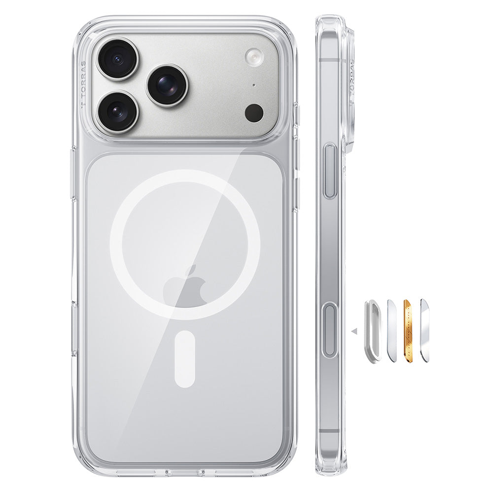 MagSafe tok Apple iPhone 18 Pro / 17 Pro számára, Torras, Guardian, Átlátszó