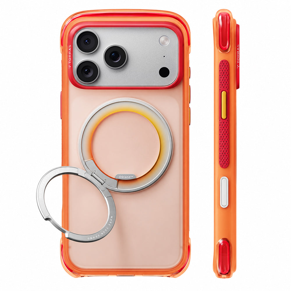 MagSafe tok Apple iPhone 18 Pro / 17 Pro készülékhez, Torras, O3 Air Core, Narancssárga