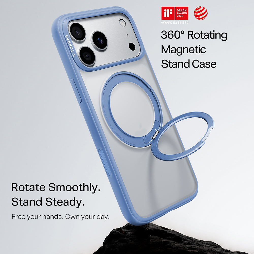 MagSafe tok Apple iPhone 18 Pro / 17 Pro készülékhez, Torras, Ostand O1 Guardian, Kék
