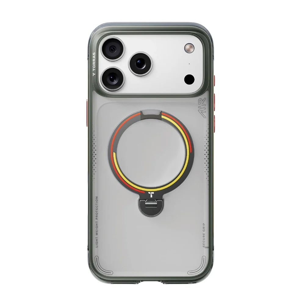 MagSafe tok Apple iPhone 18 Pro / 17 Pro-hoz, Torras, Ostand Q3 Air Football, Szürke