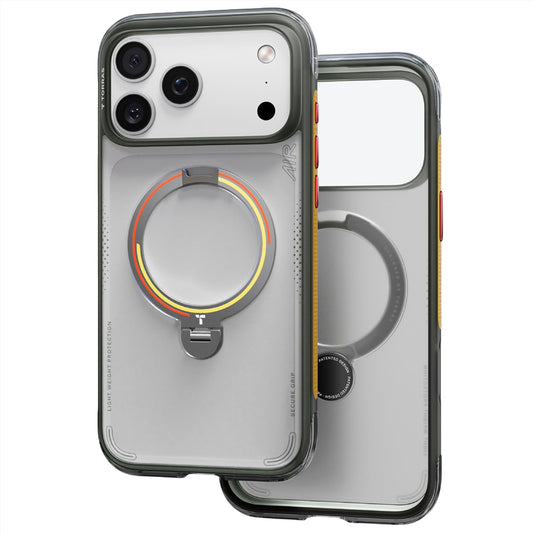 MagSafe tok Apple iPhone 18 Pro / 17 Pro-hoz, Torras, Ostand Q3 Air Football, Szürke
