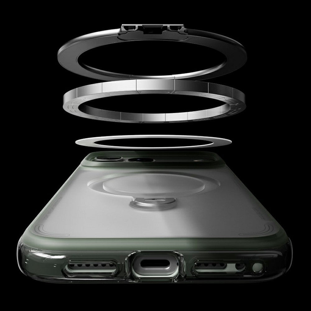 MagSafe tok Apple iPhone 18 Pro / 17 Pro-hoz, Torras, Ostand Q3 Air Football, Szürke