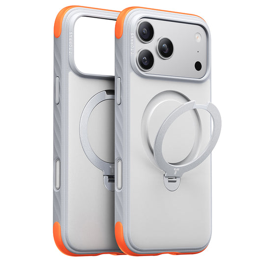 MagSafe tok Apple iPhone 18 Pro / 17 Pro-hoz, Torras, Ostand Q3 Rugged, Fehér