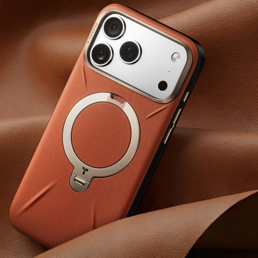 MagSafe tok Apple iPhone 18 Pro / 17 Pro-hoz, Torras, QPRO bőr, barna