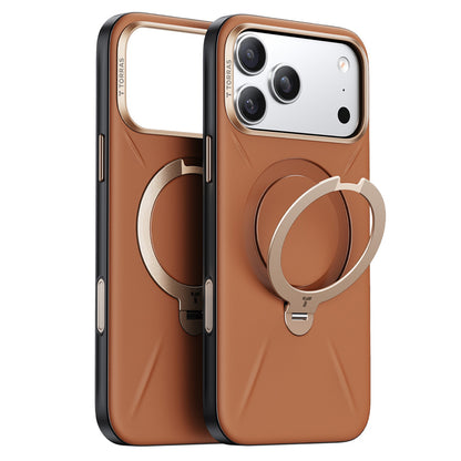 MagSafe tok Apple iPhone 18 Pro / 17 Pro-hoz, Torras, QPRO bőr, barna