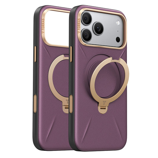 MagSafe tok Apple iPhone 18 Pro / 17 Pro-hoz, Torras, QPRO Bőr, Lila