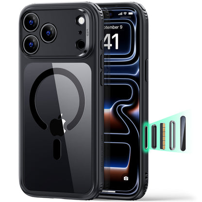 MagSafe tok Apple iPhone 18 Pro-hoz, ESR, Classic Hybrid, Fekete Átlátszó