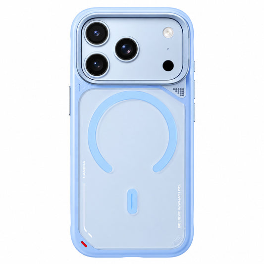 MagSafe tok Apple iPhone 18 Pro Max / 17 Pro Max készülékhez, Blueo, hőelvezető állvánnyal, szaténkék színben