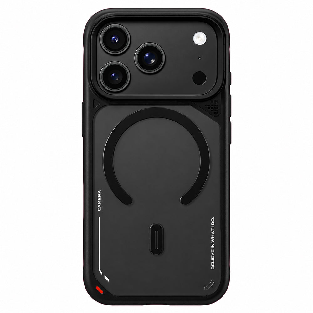MagSafe tok Apple iPhone 18 Pro Max / 17 Pro Max készülékhez, Blueo, hőelvezető állvánnyal, szaténfekete