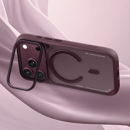 MagSafe tok Apple iPhone 18 Pro Max / 17 Pro Max készülékhez, Blueo, hőelvezető állvánnyal, szatén bordó színben