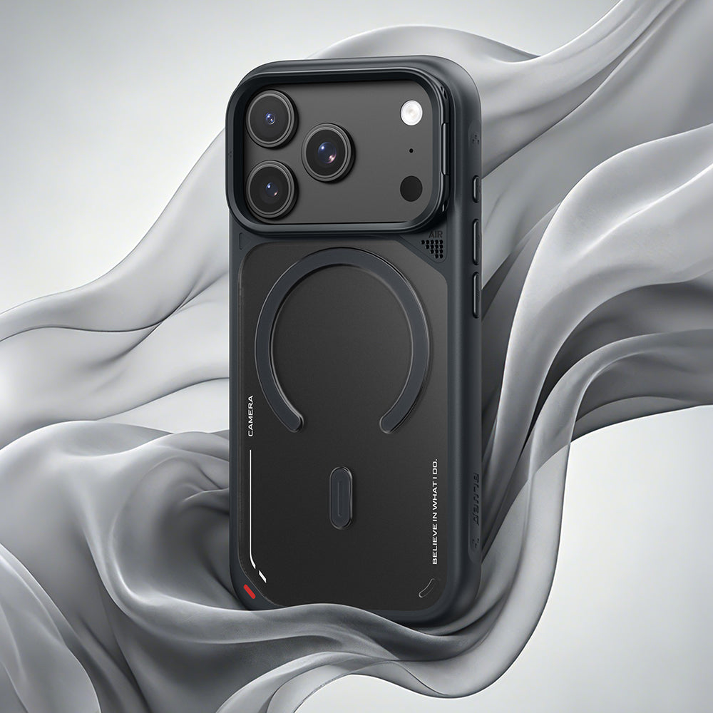 MagSafe tok Apple iPhone 18 Pro Max / 17 Pro Max készülékhez, Blueo, hőelvezető állvánnyal, szatén bordó színben