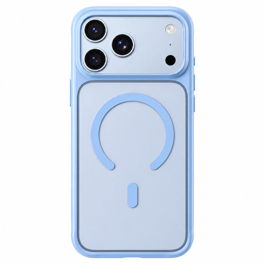 MagSafe tok Apple iPhone 18 Pro Max / 17 Pro Max készülékhez, Blueo, bőrbarát, ütésálló, szaténkék